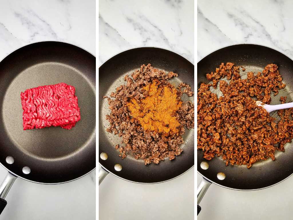 Taco rice bowl process 2