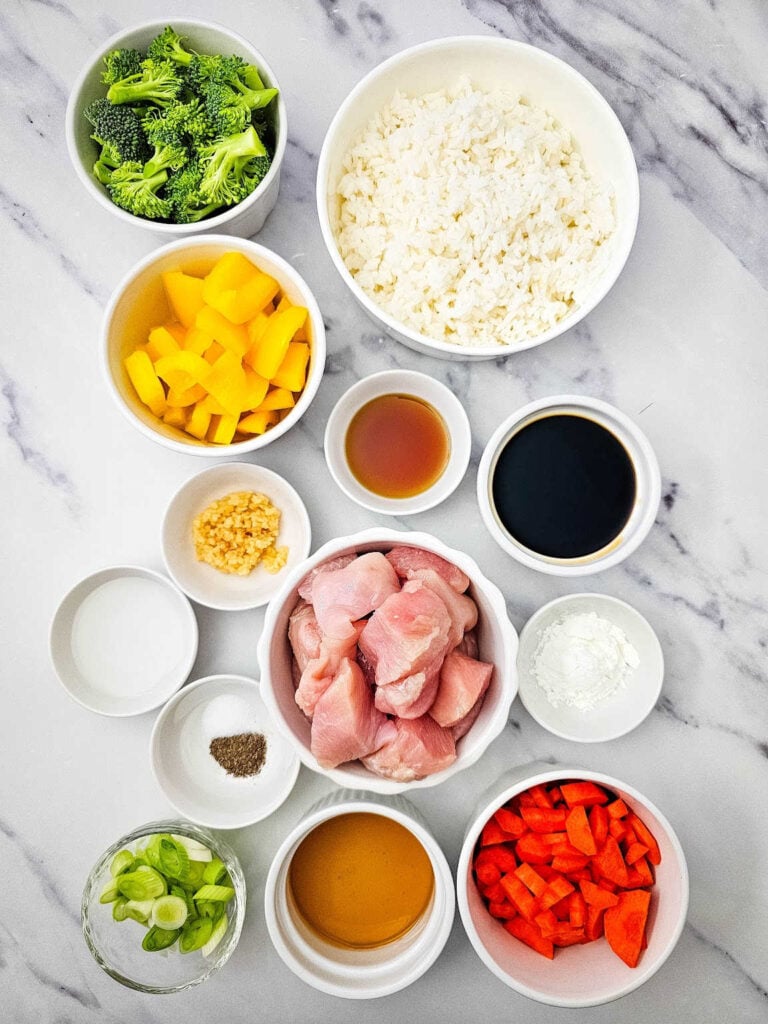 Teriyaki chicken rice bowl ingredients