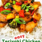 Teriyaki chicken rice bowl pin
