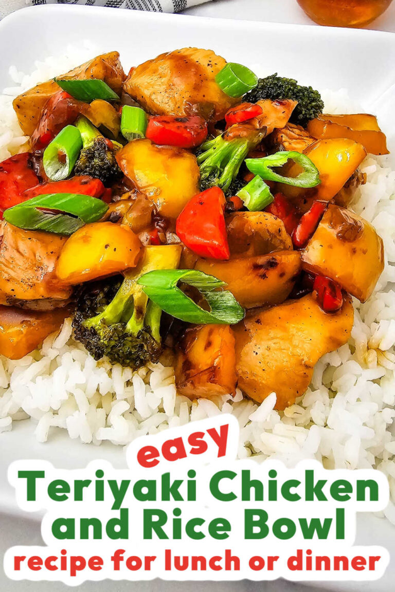 Teriyaki chicken rice bowl pin