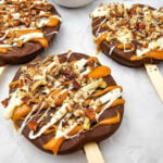 Chocolate Caramel Apple Slice Pops