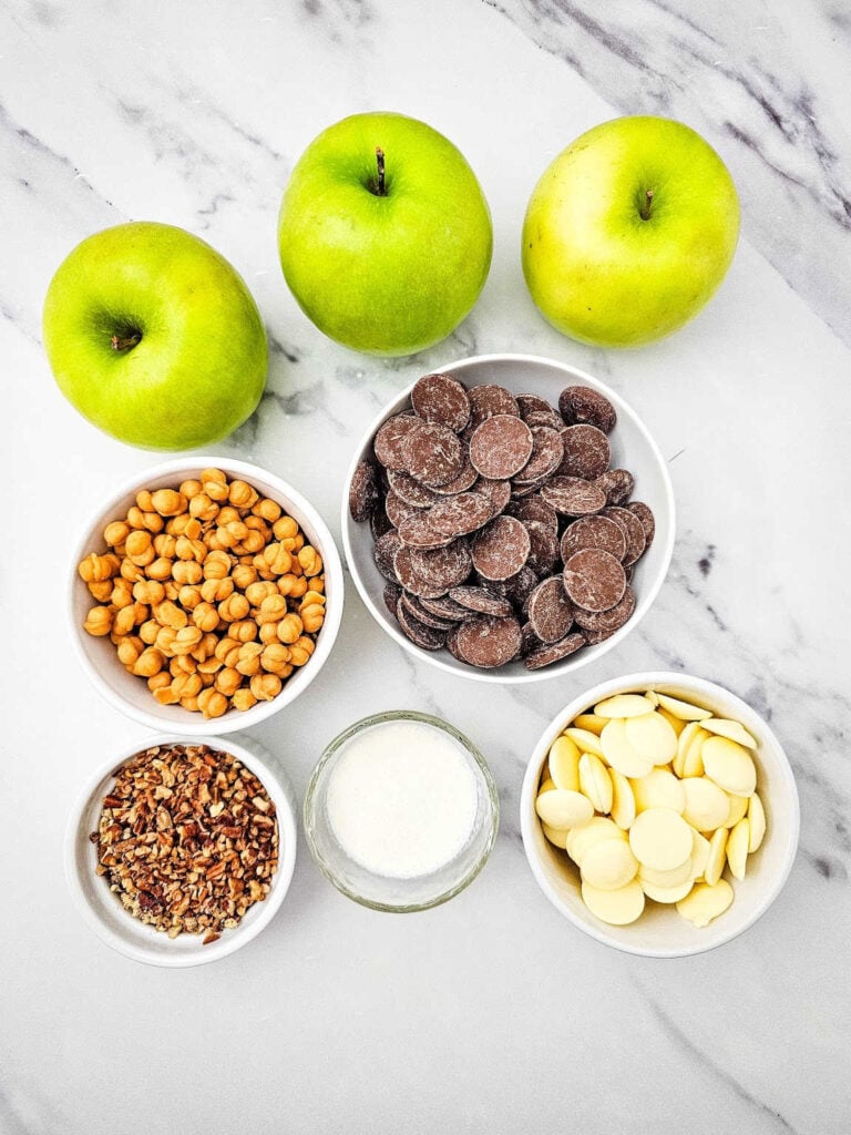 Chocolate Caramel Apple Slice Pops ingredients