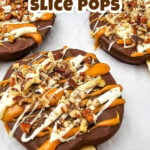 Chocolate Caramel Apple Slice Pops pin