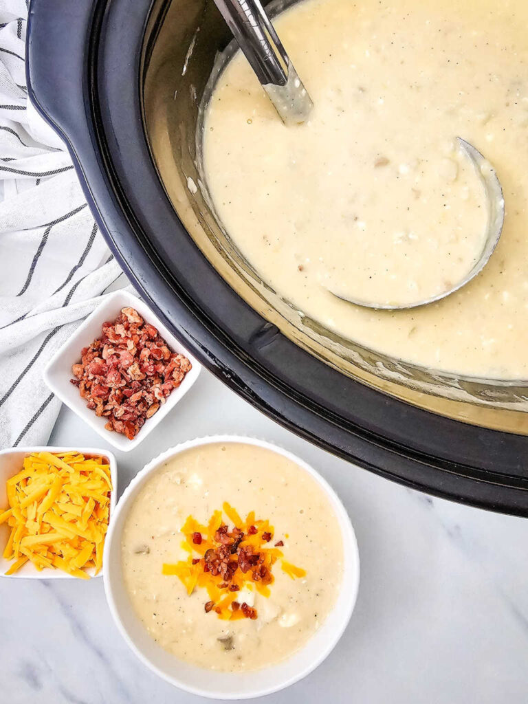Crockpot loaded potato soup