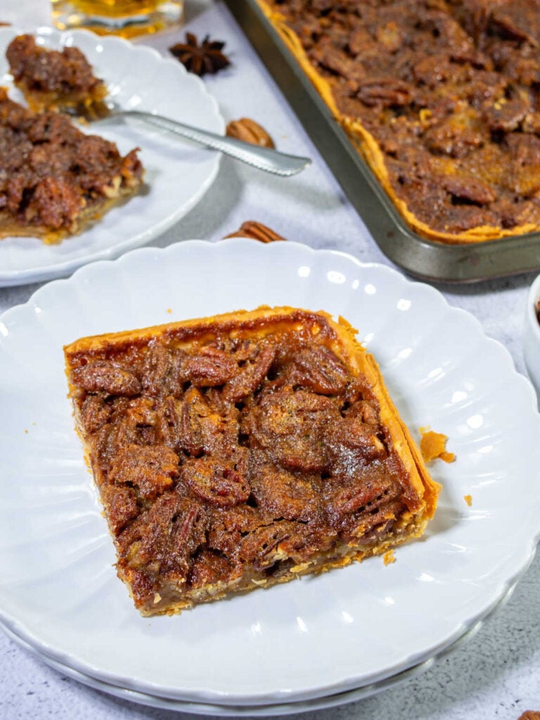 Pecan slab pie