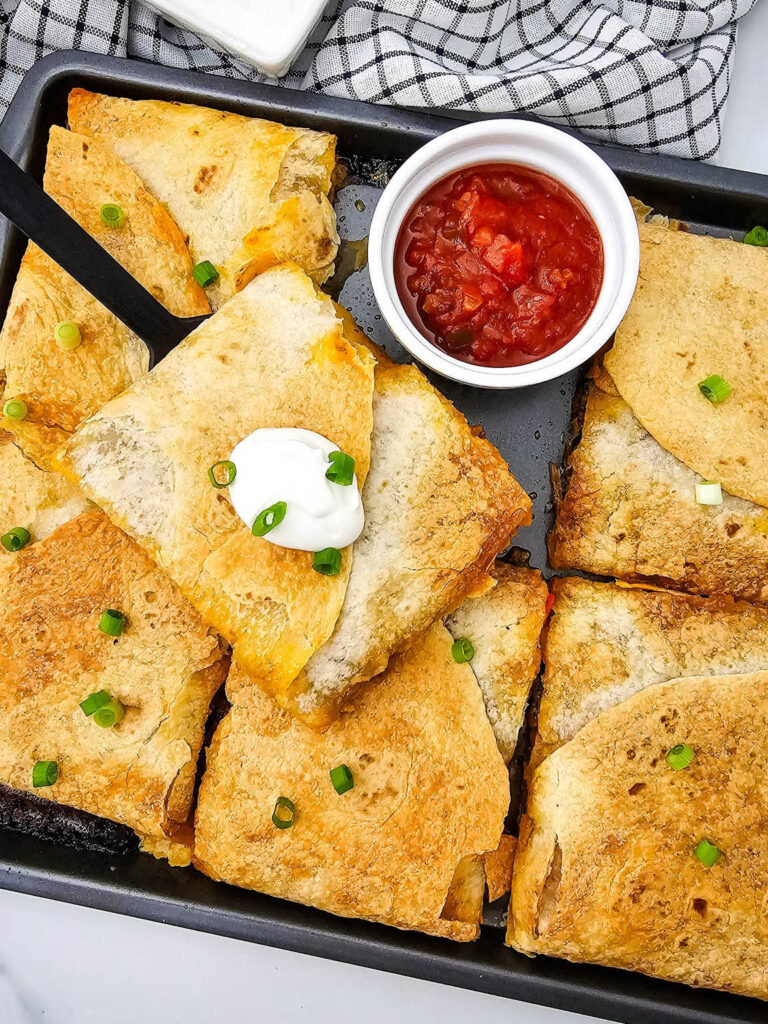 Sheet Pan Tex Mex Quesadillas