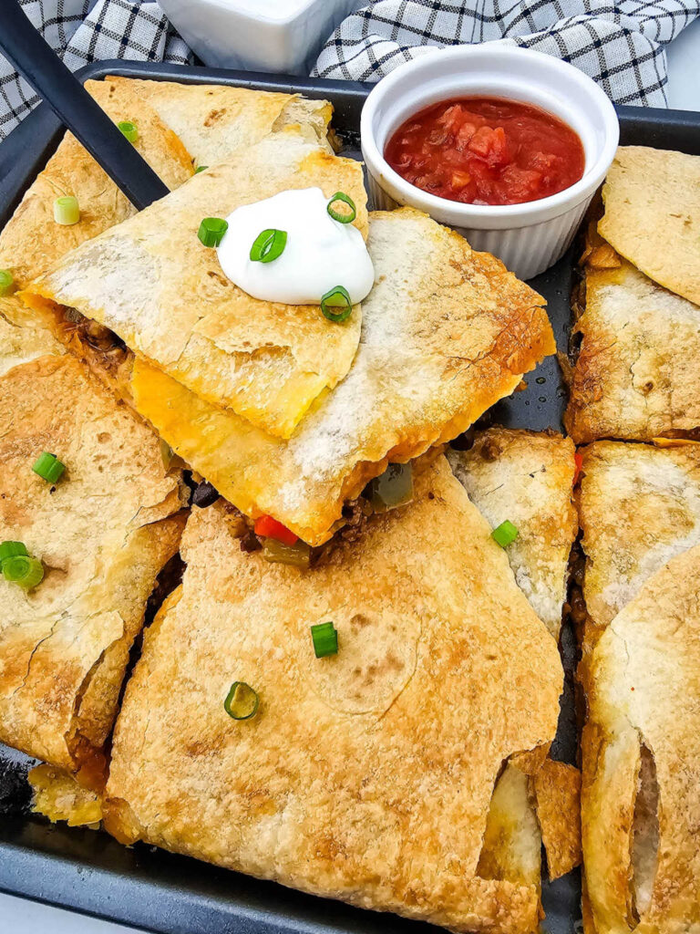 Sheet Pan Tex Mex Quesadillas