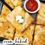 Sheet Pan Tex Mex Quesadillas pin