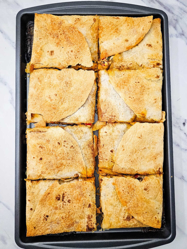 Sheet Pan Tex Mex Quesadillas process 12