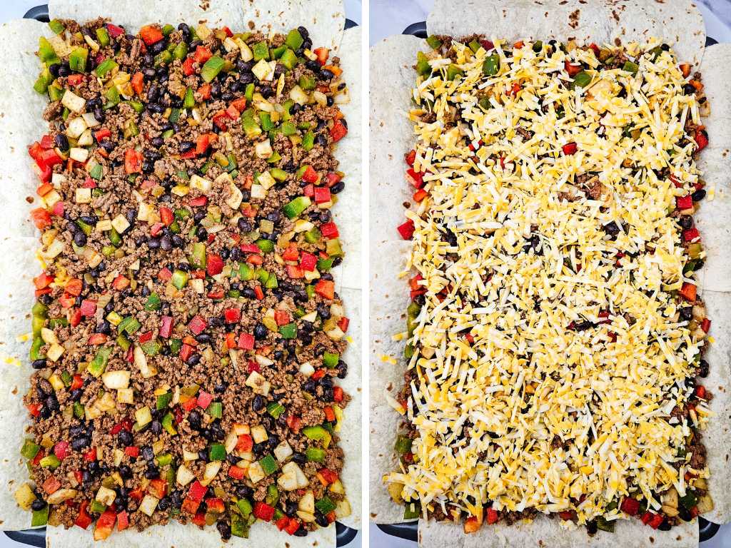 Sheet Pan Tex Mex Quesadillas process 8