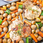 Sheet pan honey glazed pork chops