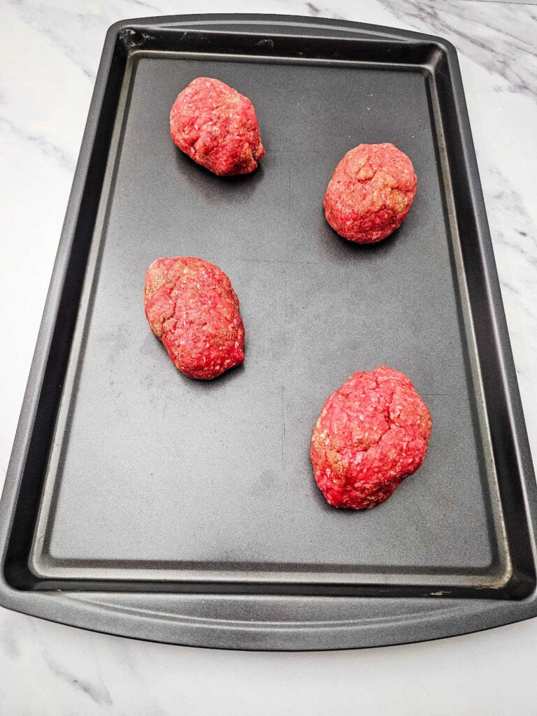 Sheet pan mini meatloaf and veggies process 5