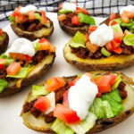 Taco potato skins