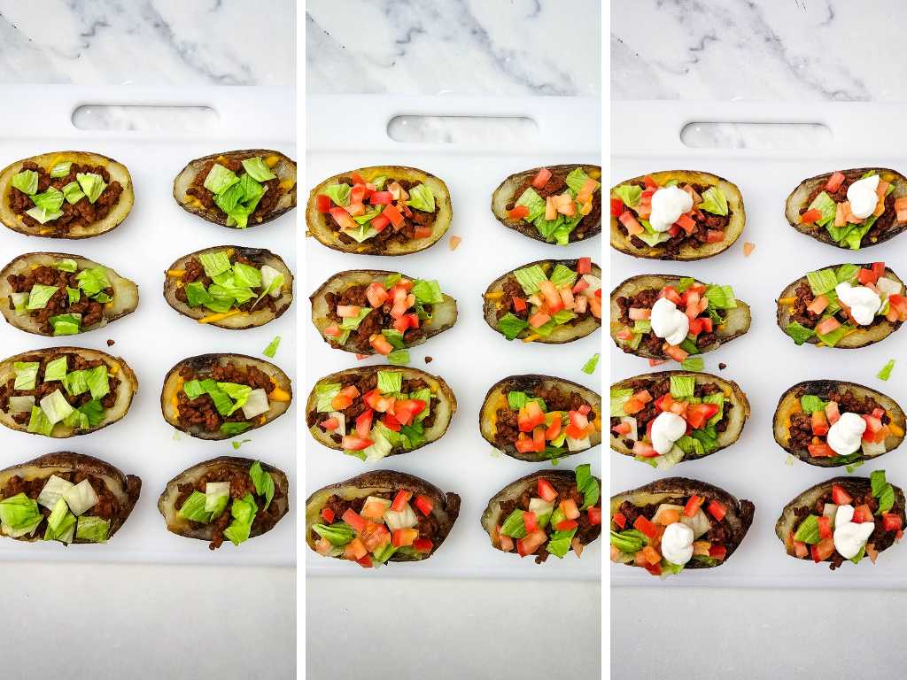 Taco potato skins process 10