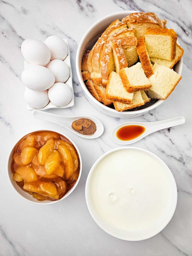 Cinnamon Apple French Toast Casserole ingredients