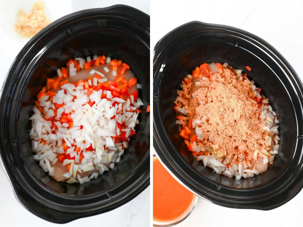 Crockpot chicken tortilla soup process 2