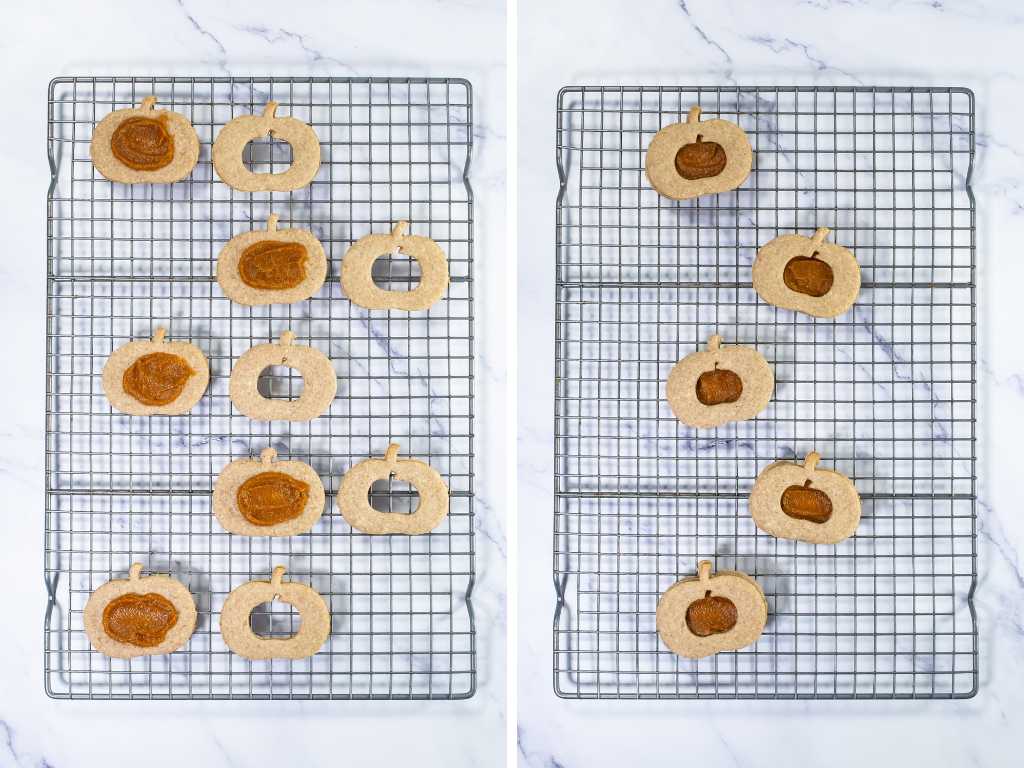 Pumpkin linzer cookies process 9