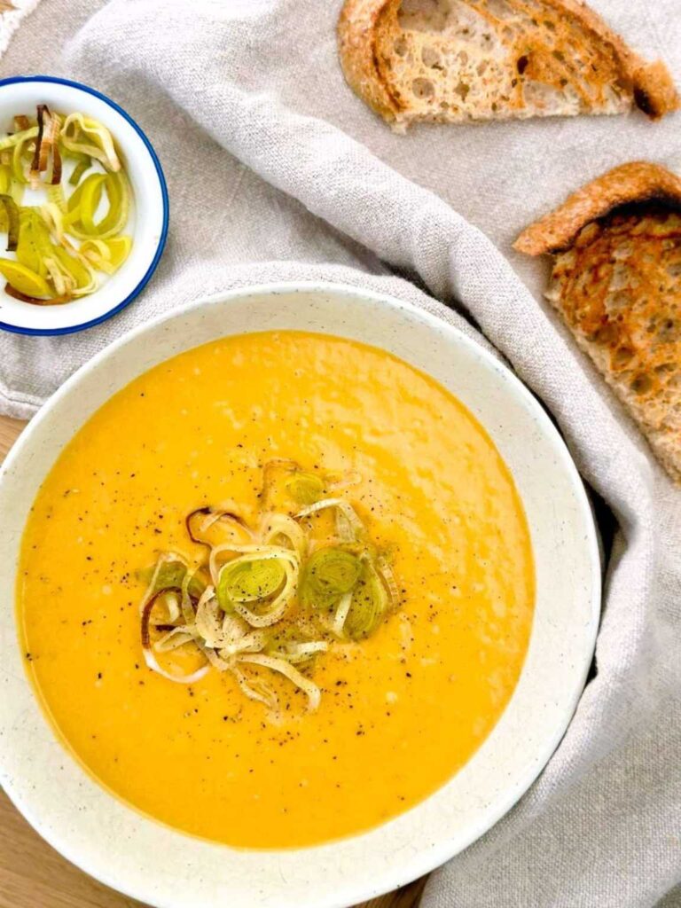 Roasted Butternut Squash and Leek Soup