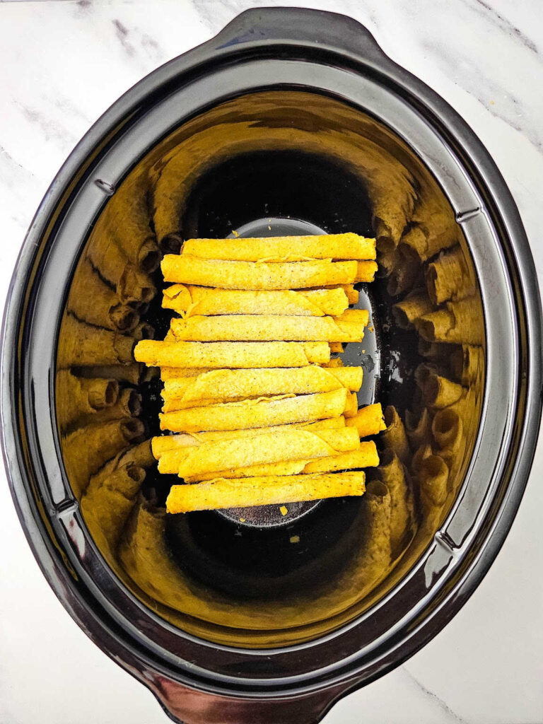 Slow cooker lazy enchiladas process 3
