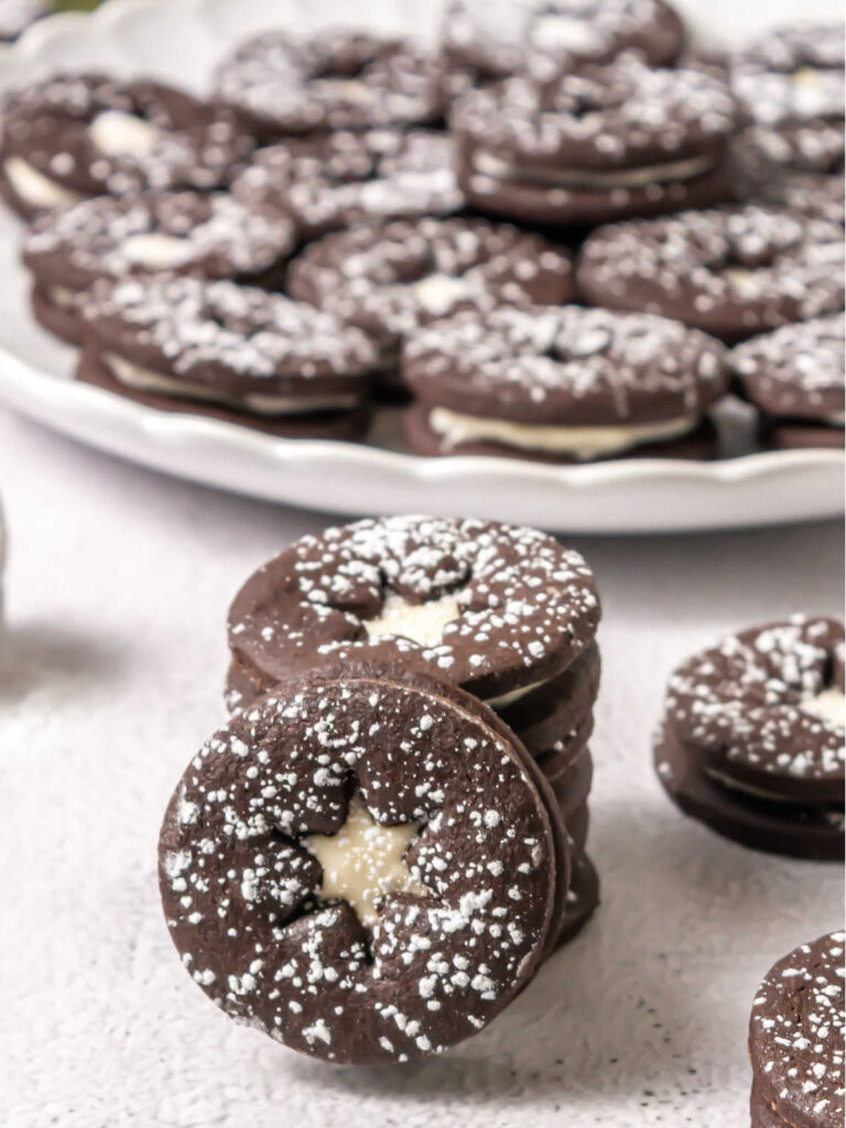 Chocolate Linzer Cookies