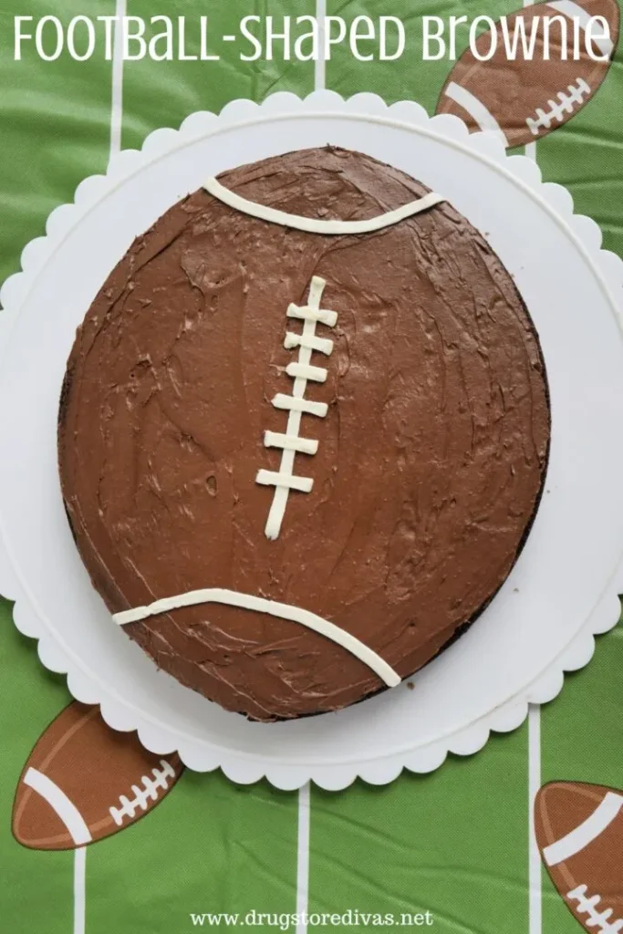 Football-Shaped Brownie