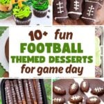 Football themed desserts pin