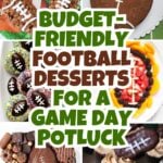 Football themed desserts pin