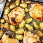 Honey mustard sheet pan chicken thighs