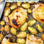 Honey mustard sheet pan chicken thighs pin