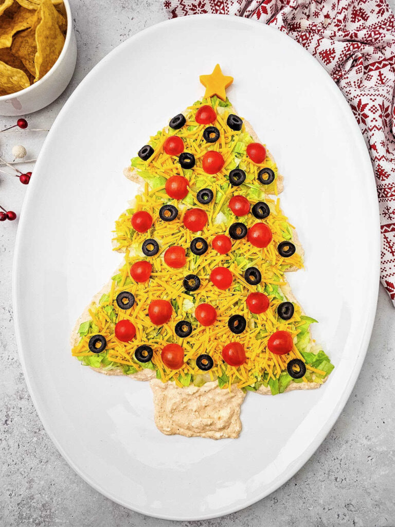 Christmas Tree Taco Dip
