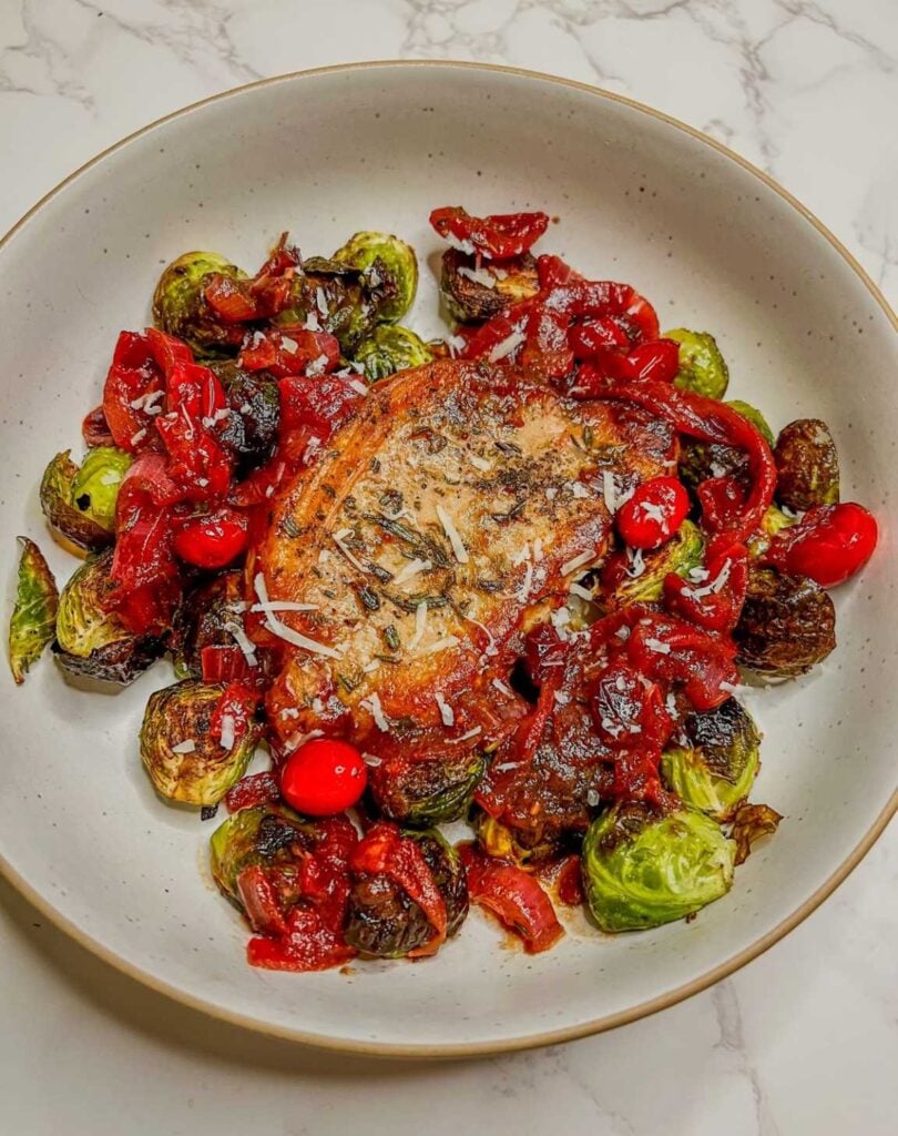 Cranberry Onion Pork Chops
