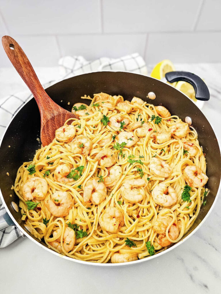Shrimp Scampi with Linguini