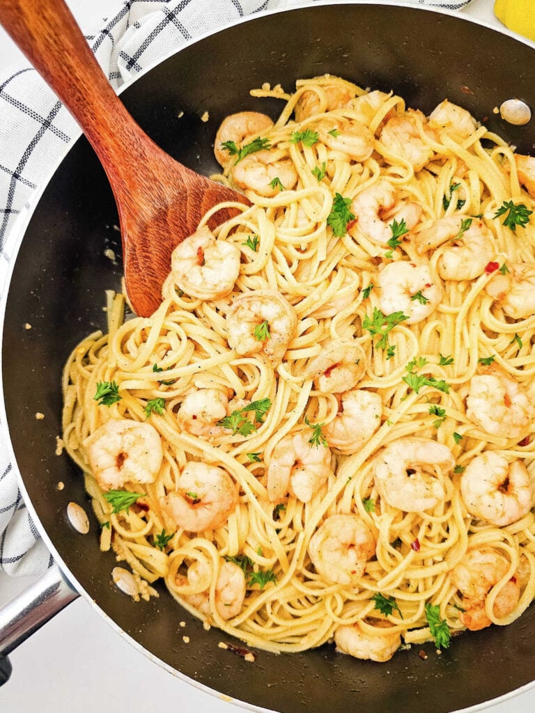 Shrimp Scampi with Linguini